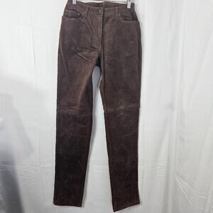 Vintage Newport News Easy Style Brown Corduroy Pants Womens Size 8 Tall NEW NWT